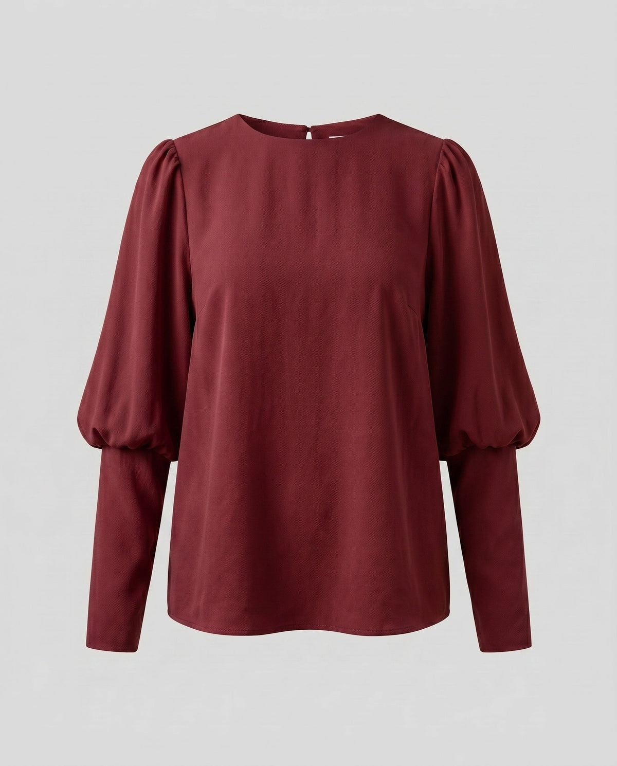 Women's Blouse Shirt with Puff Sleeves and Elegant Cut