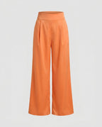 Women's Elegant and Flowing High-Waisted Trousers