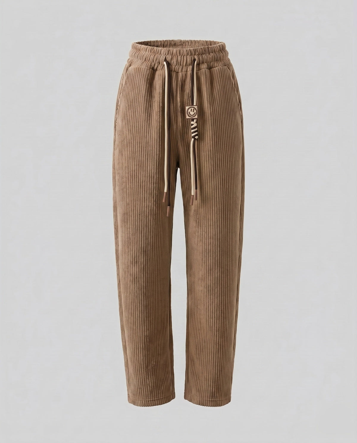 Women's Casual Ribbed Knit Pants with Elastic Waistband