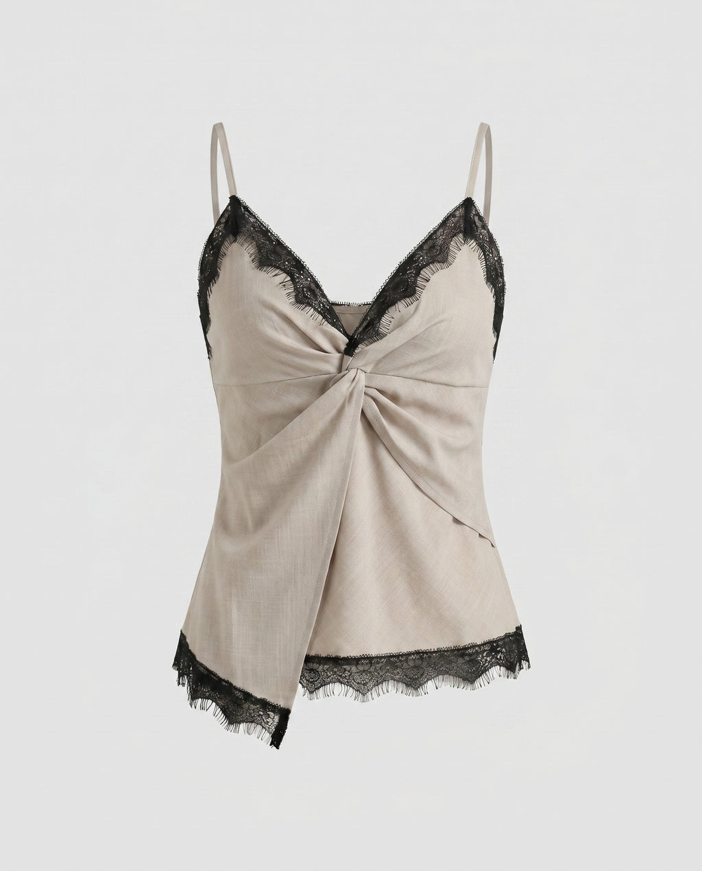 Women's Top with Lace and Elegant Wrap Design
