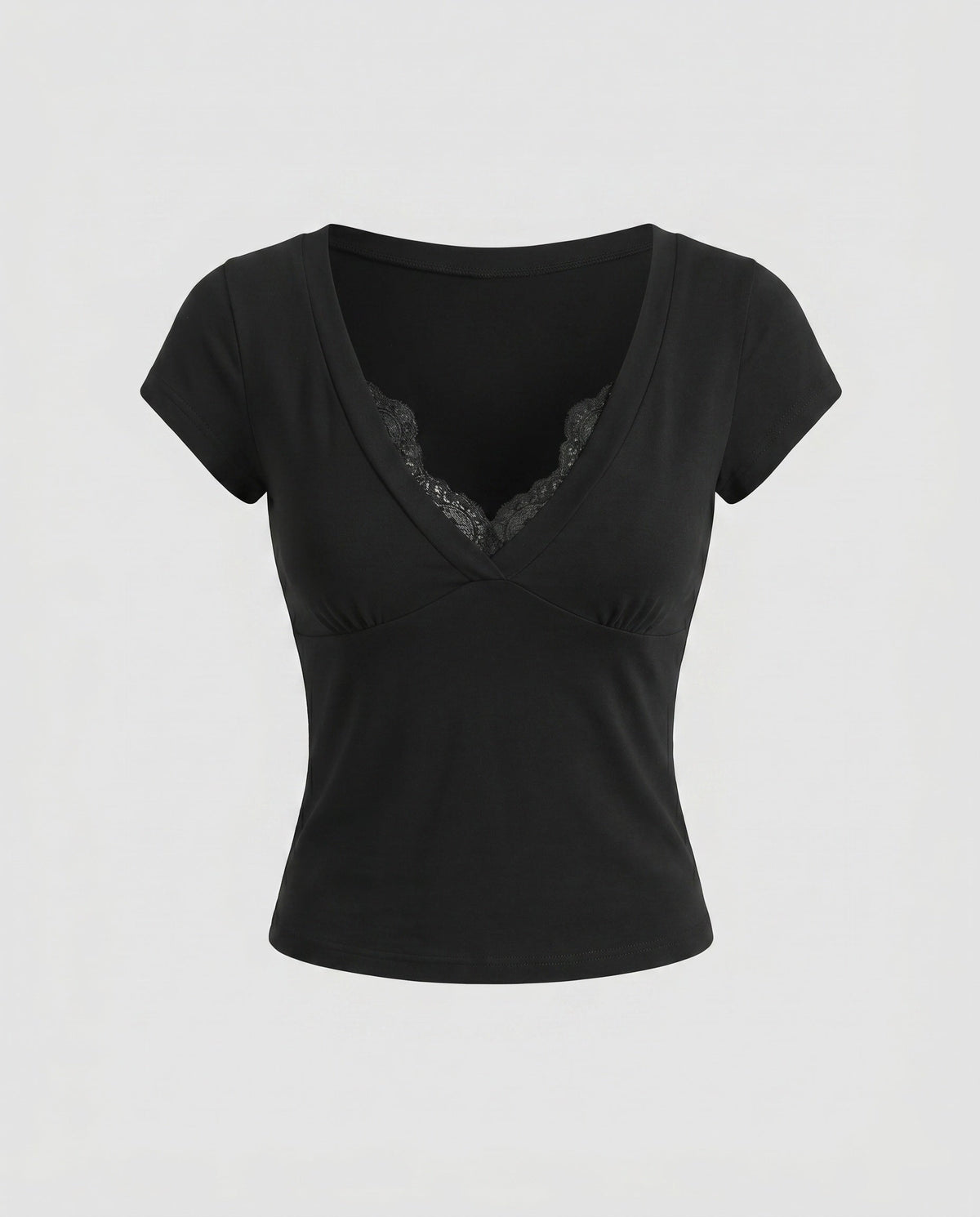 Women's Crop Top with Elegant Lace Gradient