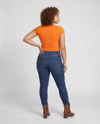 Women's Crop Top with Feminine Lace Embellishment - Back View