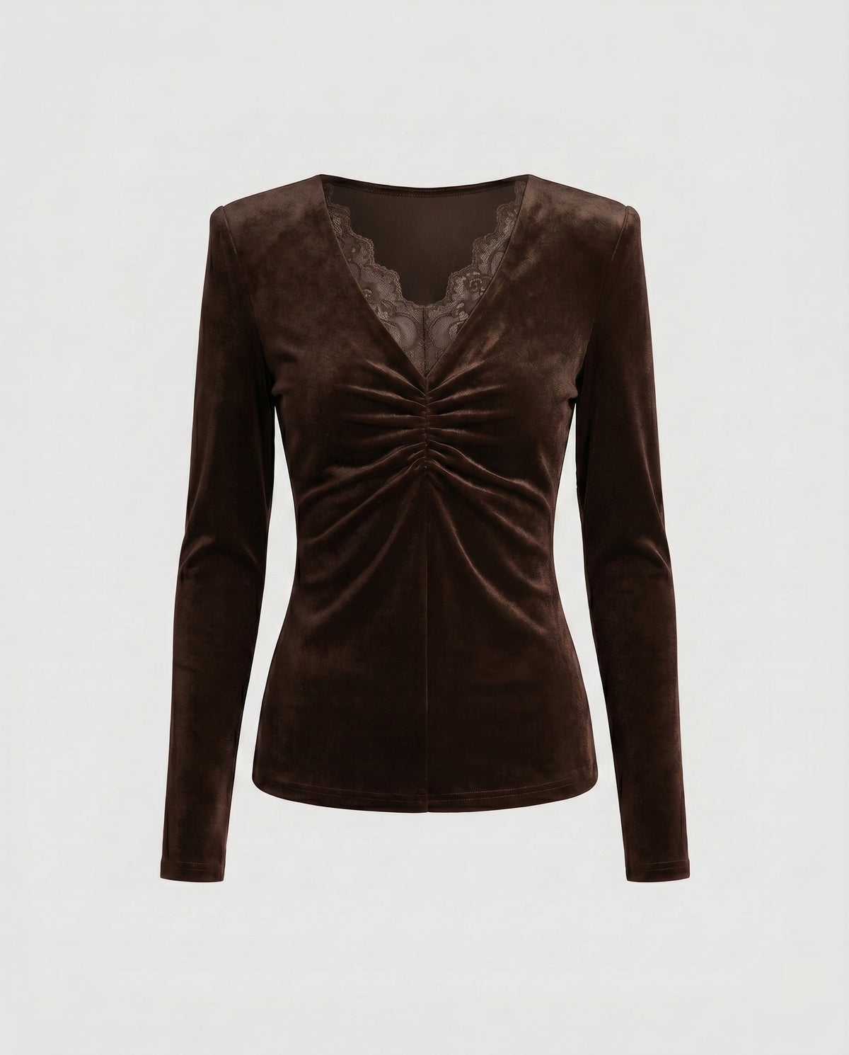 Women's Elegant Top with Lace Accents and Wrap Design