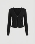 Women's Elegant Cardigan Top with Decorative Ruffles and Fine Lace
