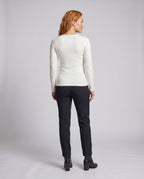Women's Long Sleeve Shirt with Lace Decoration - Back View
