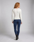 Women's Long Sleeve Shirt with Delicate Lace Accents - Back View