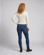 Women's Long Sleeve Shirt with Delicate Lace Embellishment - Back View