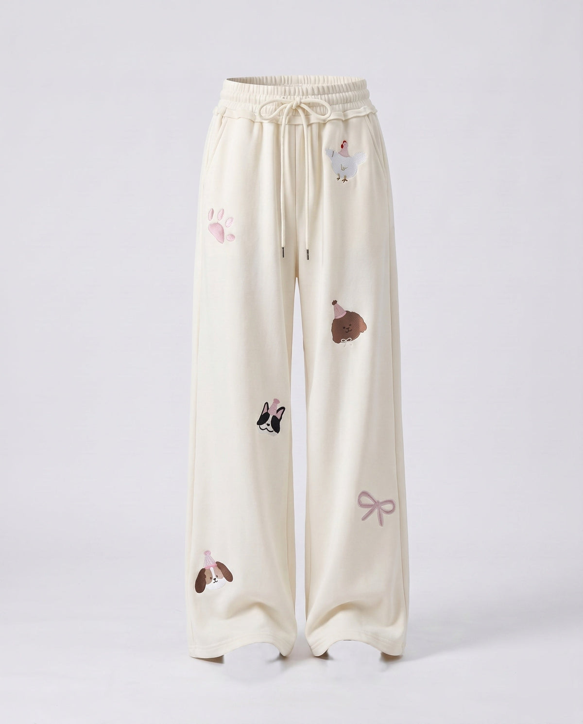 Women's Loose Casual Pants with Playful Animal Designs