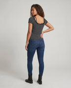 Women's Shirt with Lace Trim and Button Placket - Back View