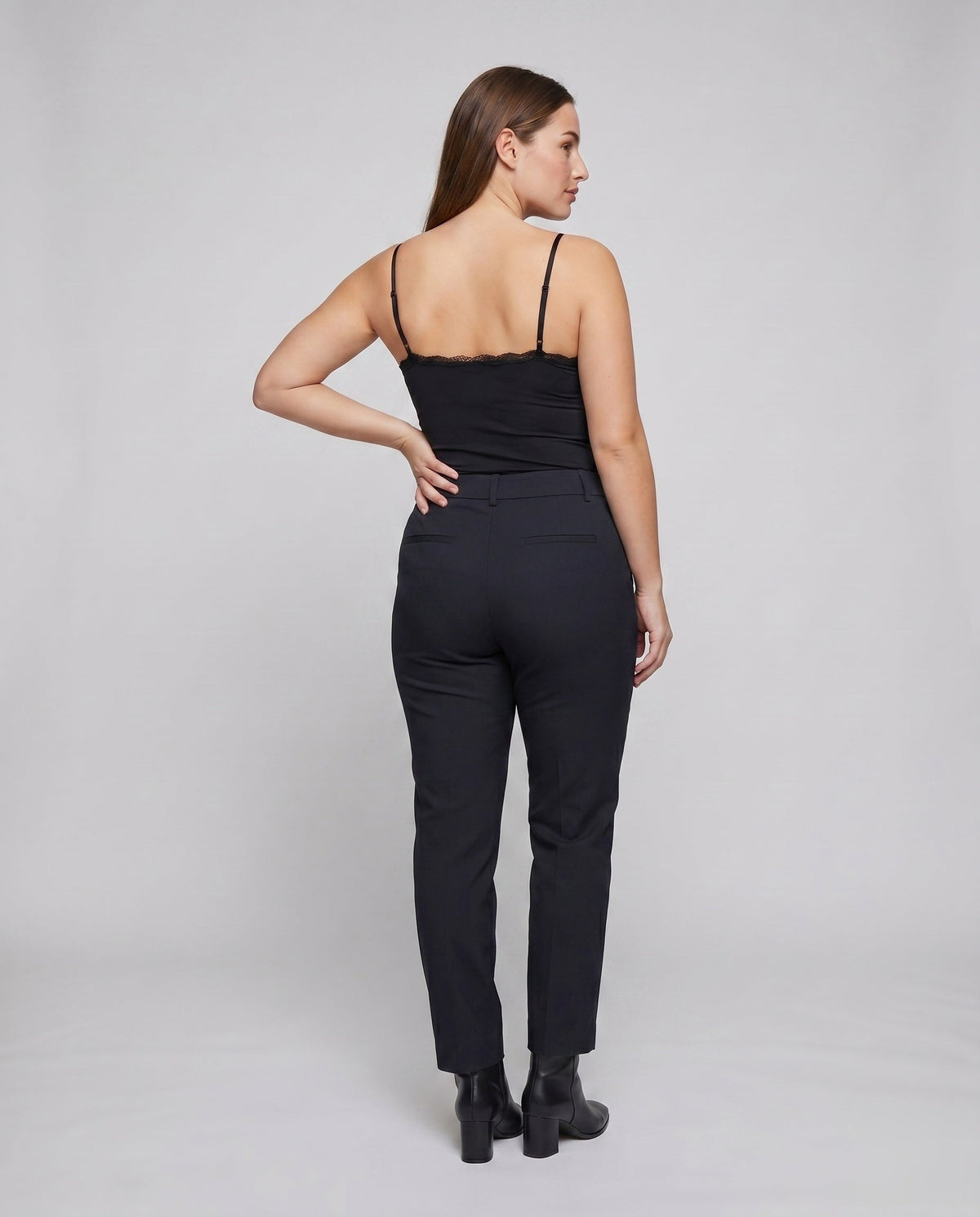 Women's Lace Cami Top with Adjustable Straps - Back View