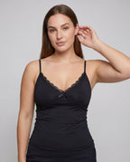 Women's Lace Cami Top with Adjustable Straps - Upper Body View
