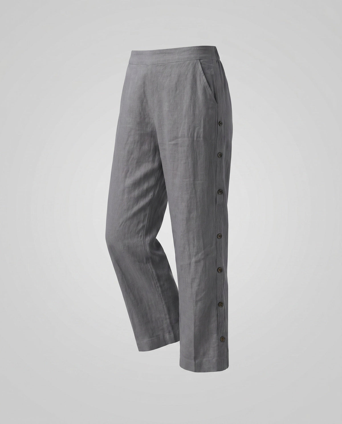 Women's Comfortable Summer Pants with Side Button Details