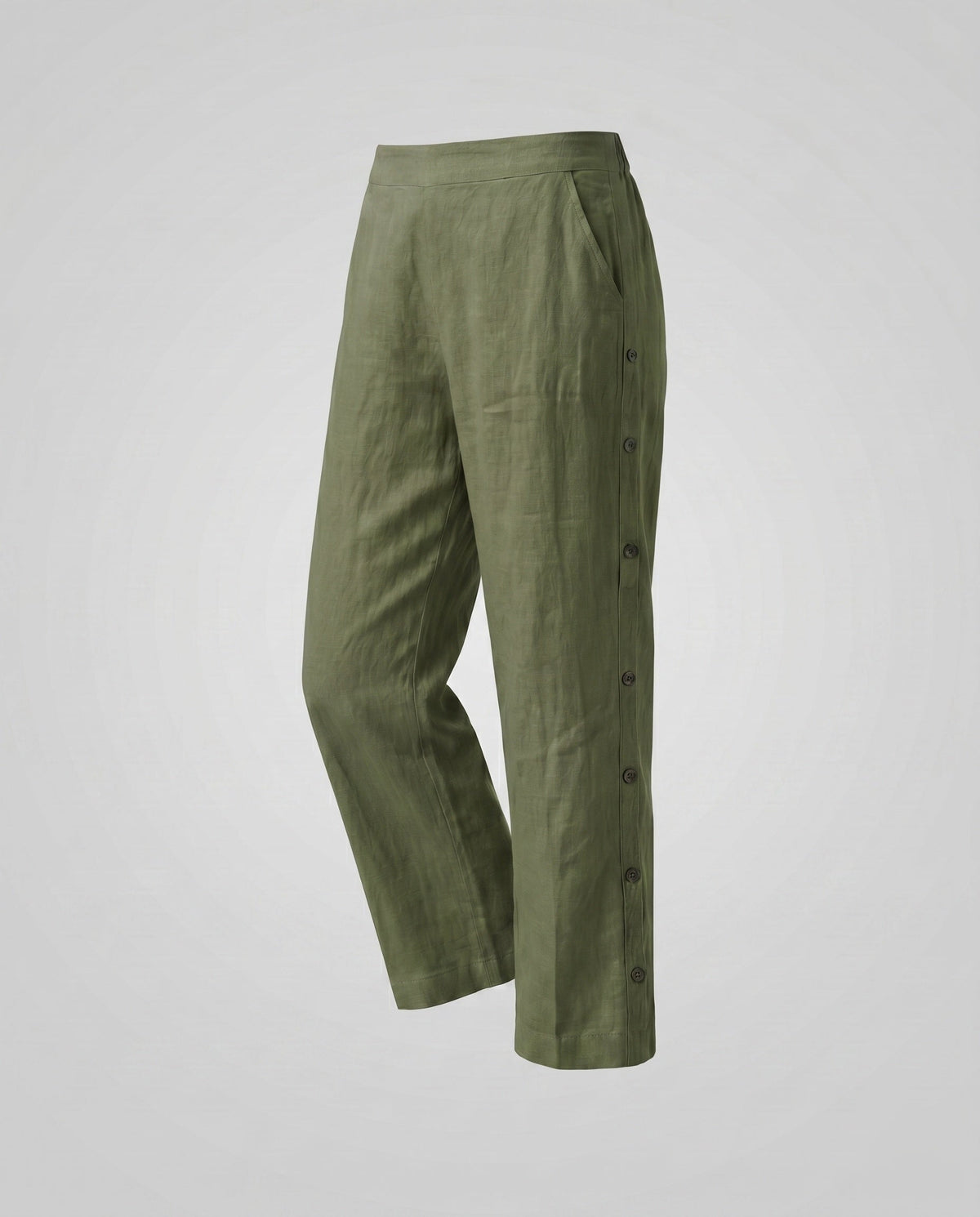 Women's Comfortable Summer Pants with Side Button Details
