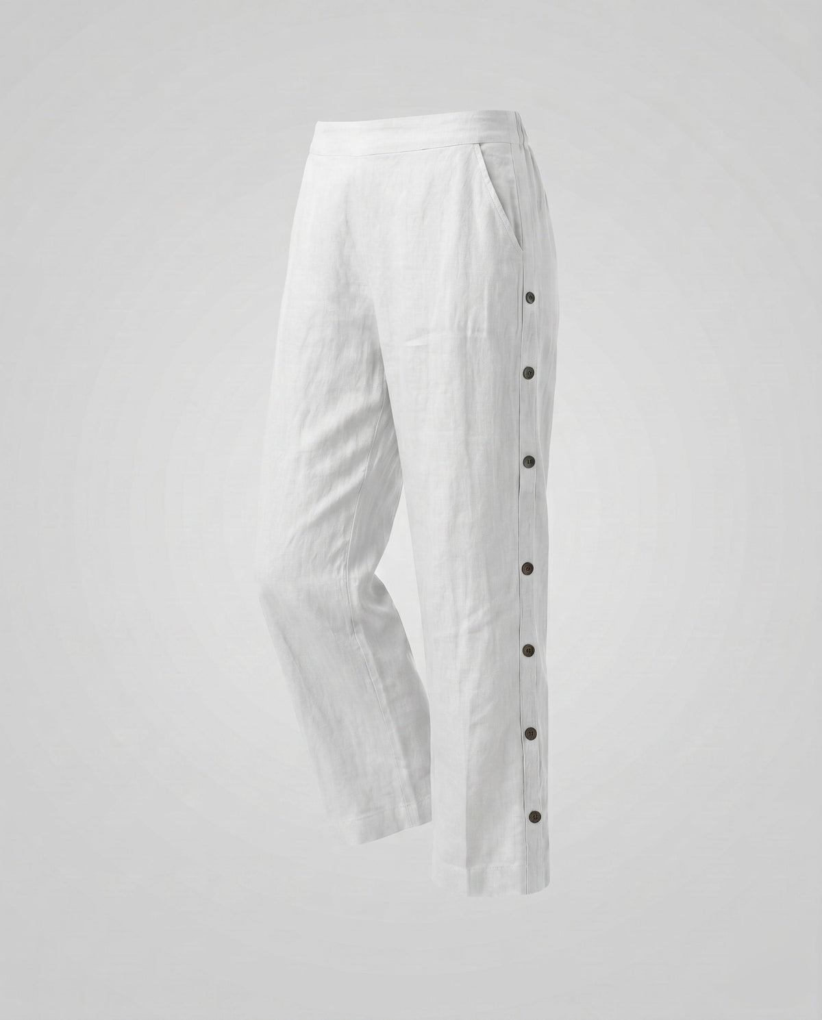 Women's Comfortable Summer Pants with Side Button Details