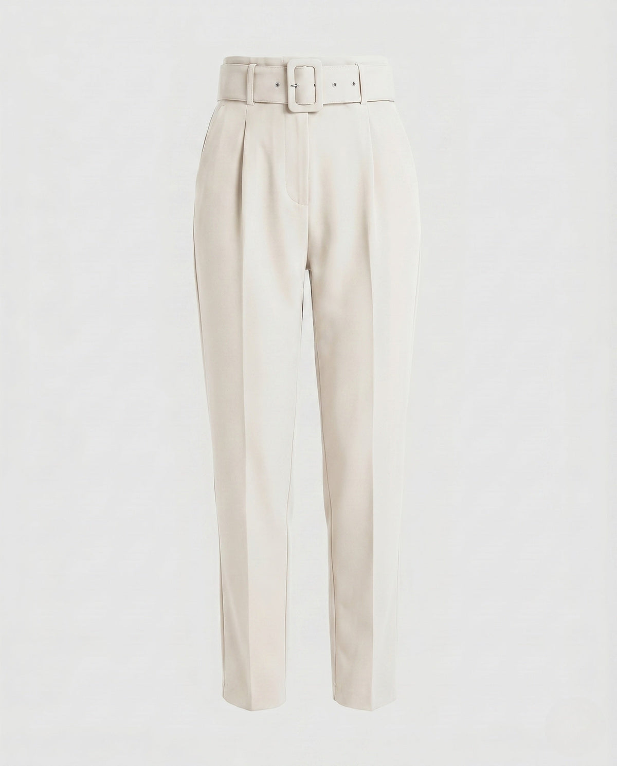 Women's Elegant High-Waisted Pants with Wide Waistband