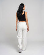Women's Cropped Shirt with Square Neckline - Back View