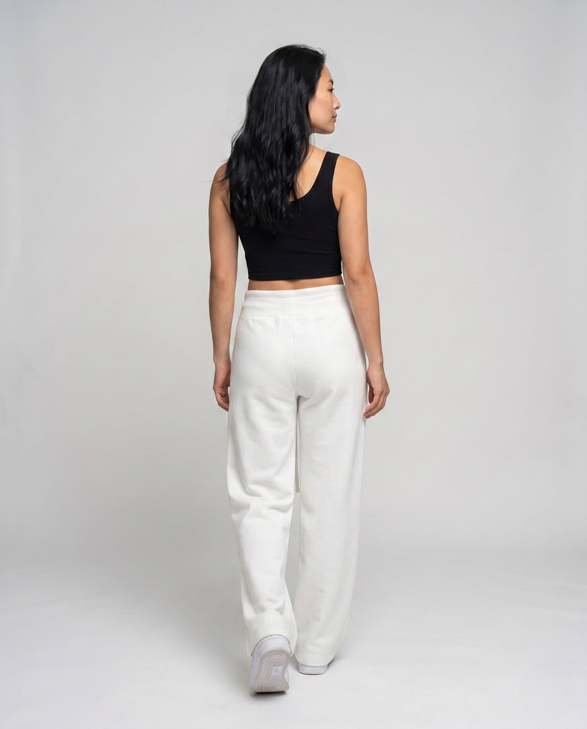Women's Cropped Shirt with Square Neckline - Back View