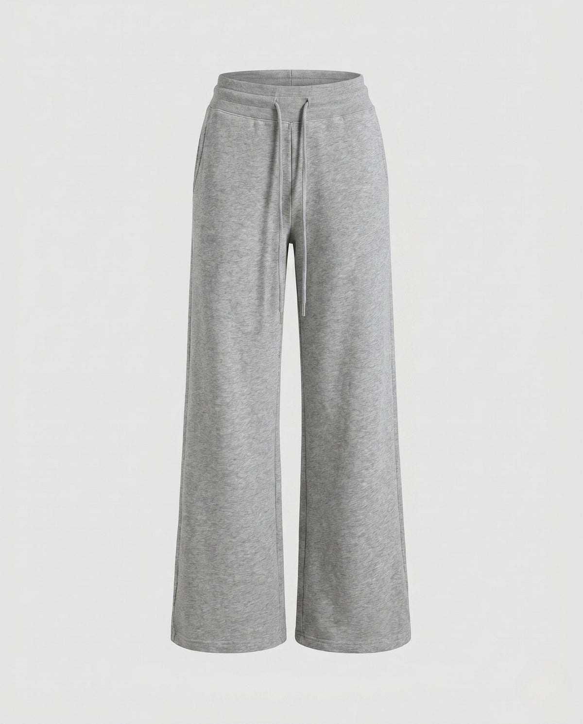 Women's High-Cut Wide Relax Sweatpants with Ribbed Waistband