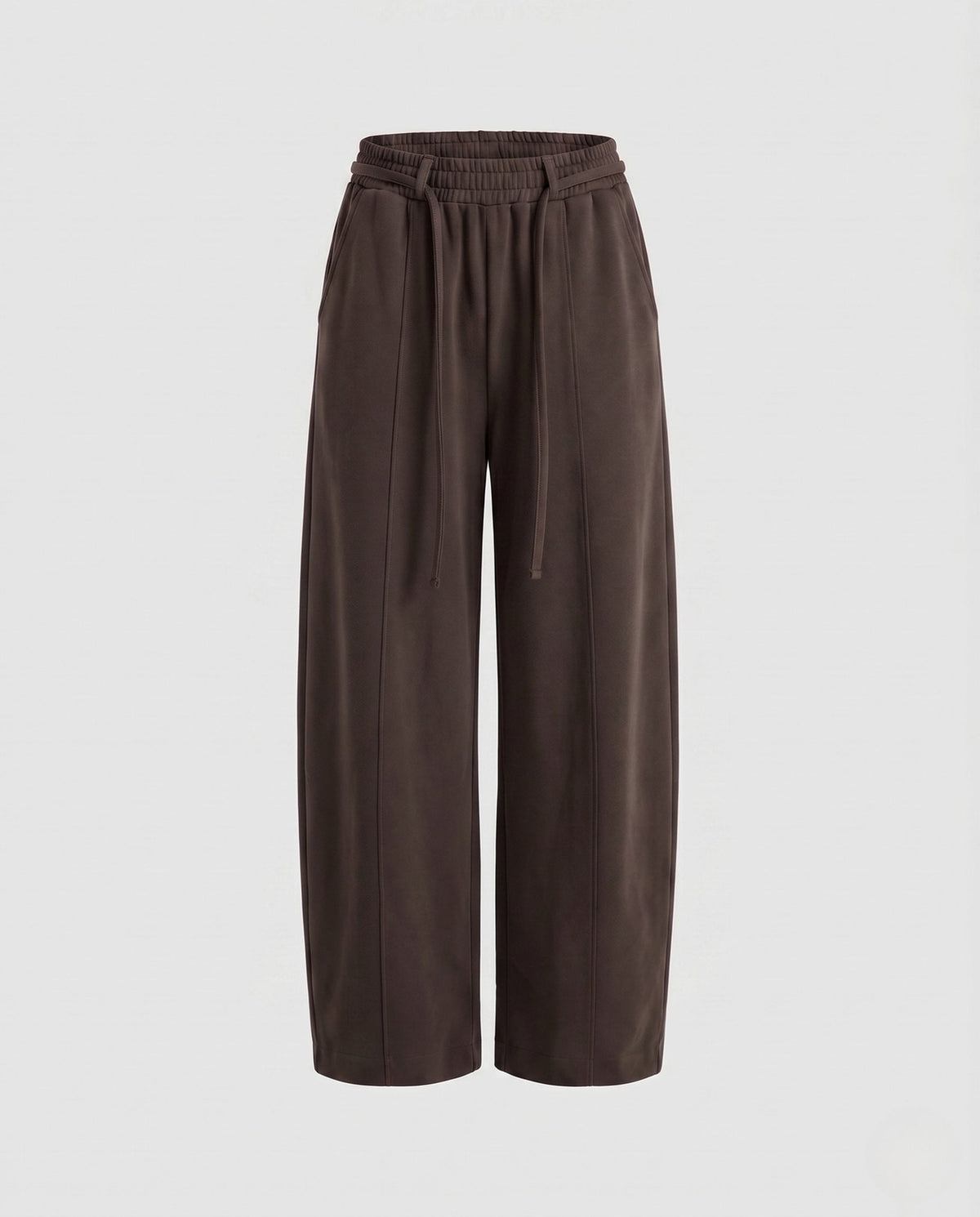 Women's High-Waisted Lounge Pants in Balloon Cut with Drawstring