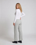 Women's Soft-Flowing Relax Jersey Pants with High Comfort Waistband - Back View