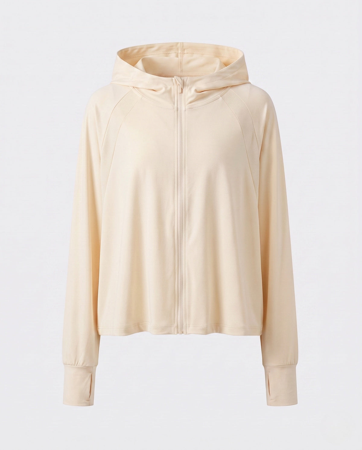 Women's Sporty Hoodie Jacket with Long Sleeves and Relaxed Fit