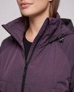 Women's Technical Transitional Jacket with Adjustable Collar - Close-Up Detail