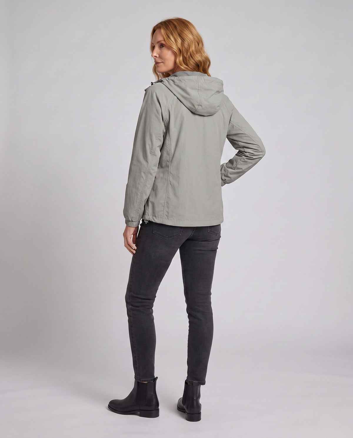 Women's Ultra-Light Functional Jacket with Adjustable Hood Collar - Back View
