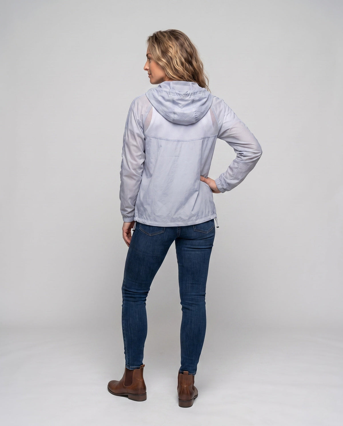 Women's Windproof Breathable Jacket with UV Protection - Back View