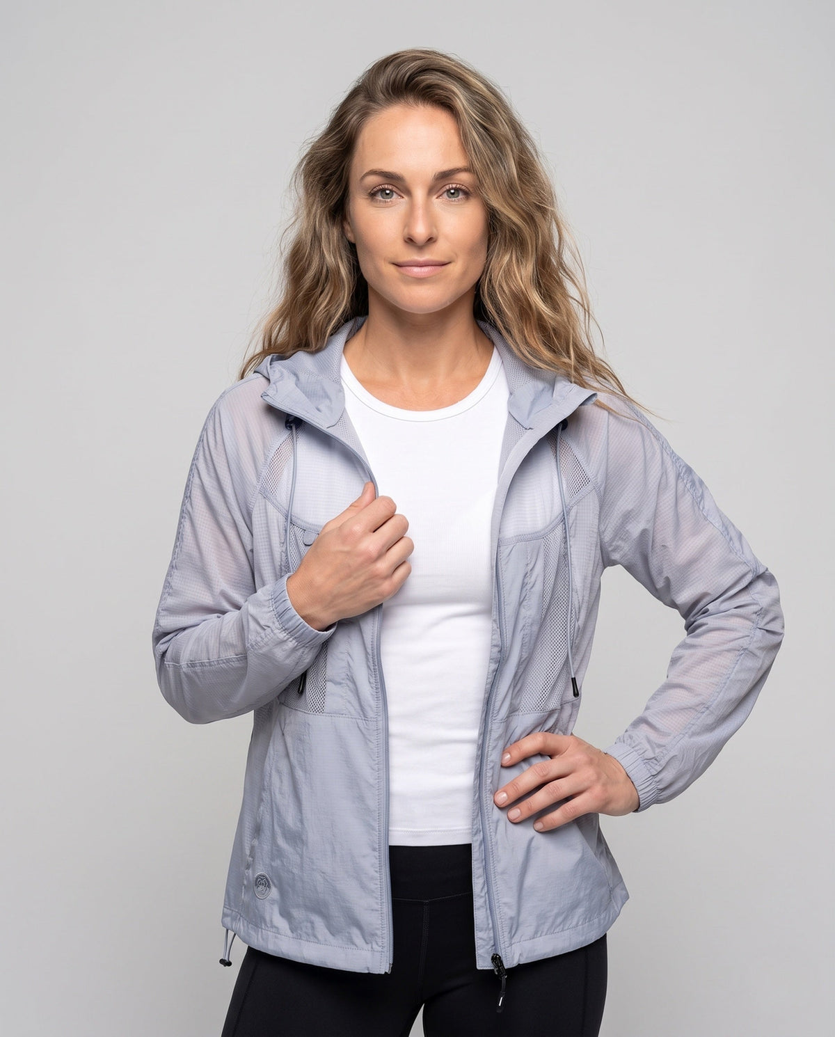 Women's Windproof Breathable Jacket with UV Protection - Upper Body View