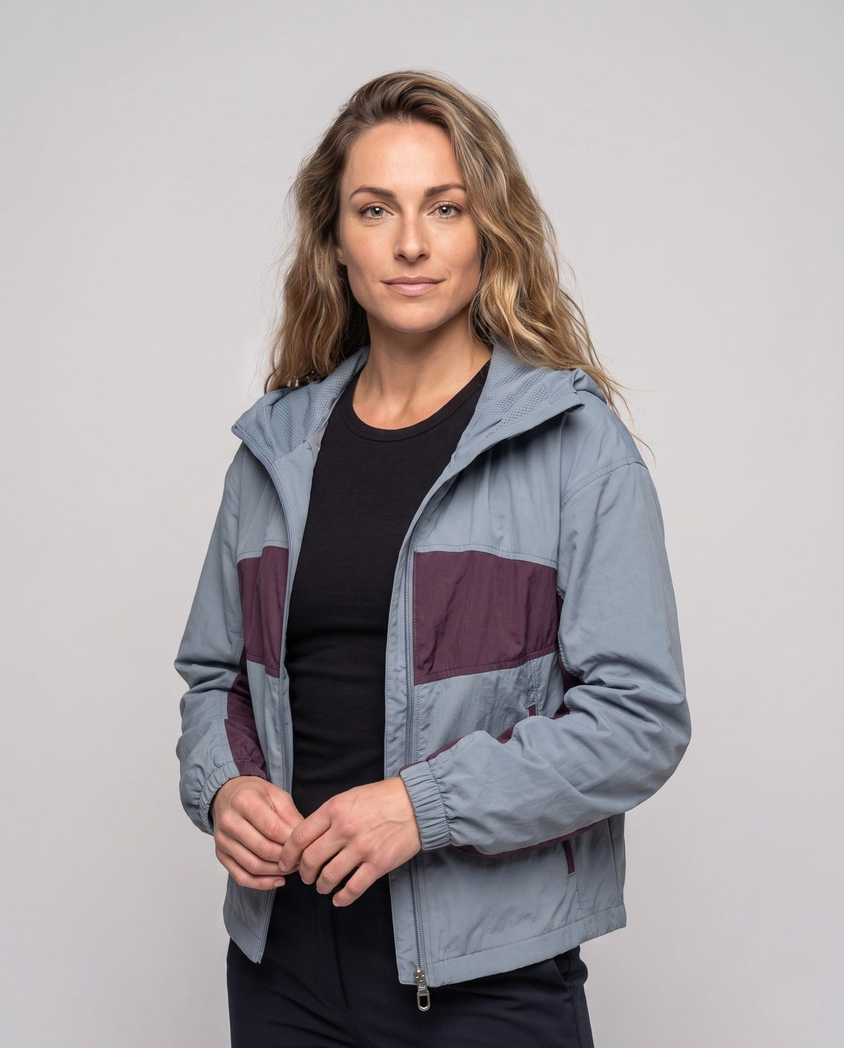 Women's Windproof Leisure Jacket with Reflectors - Upper Body View