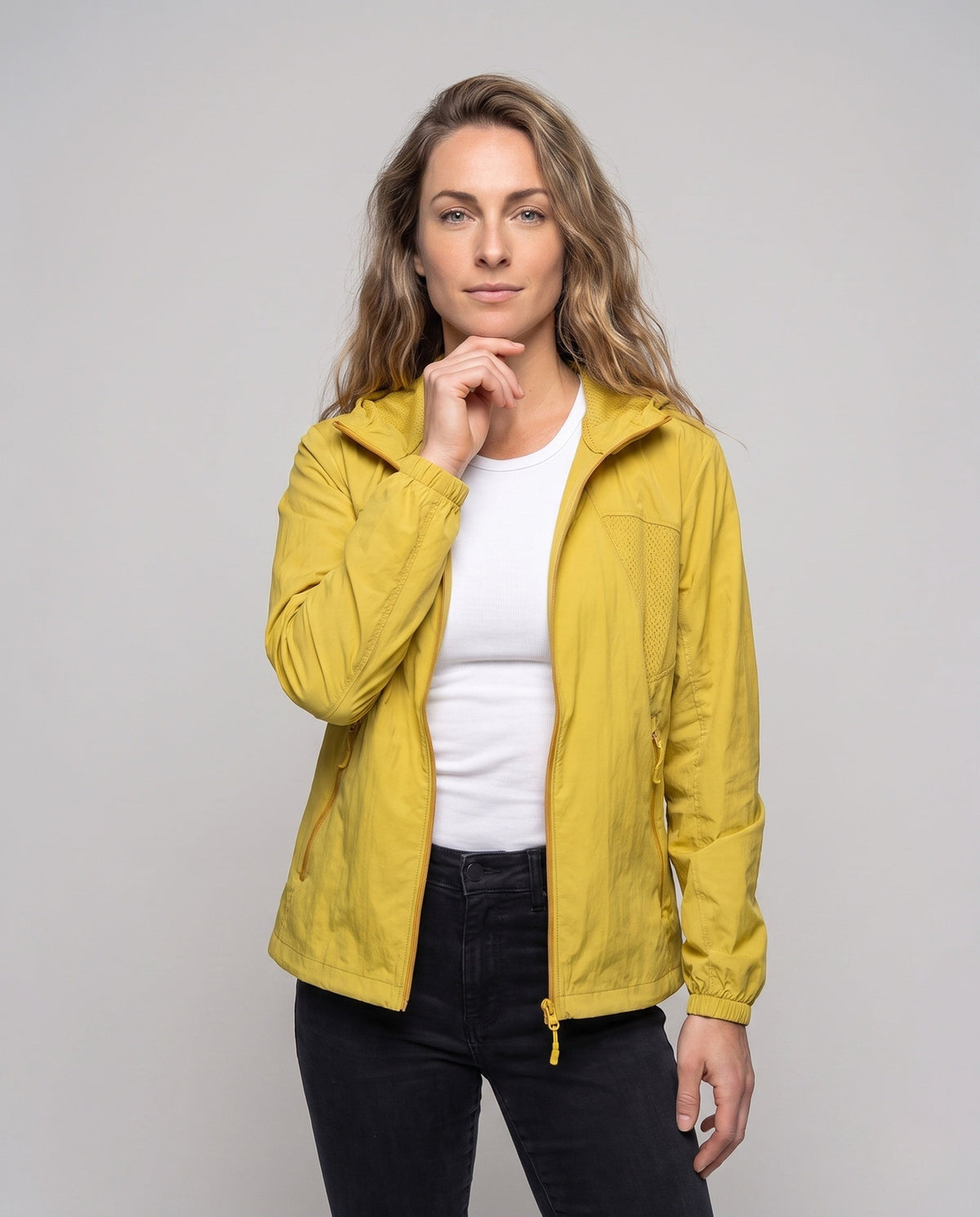 Women's Windproof Functional Jacket with UV Protection - Upper Body View