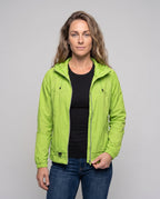 Women's Lightweight Rain Jacket with Breathable Features - Upper Body View