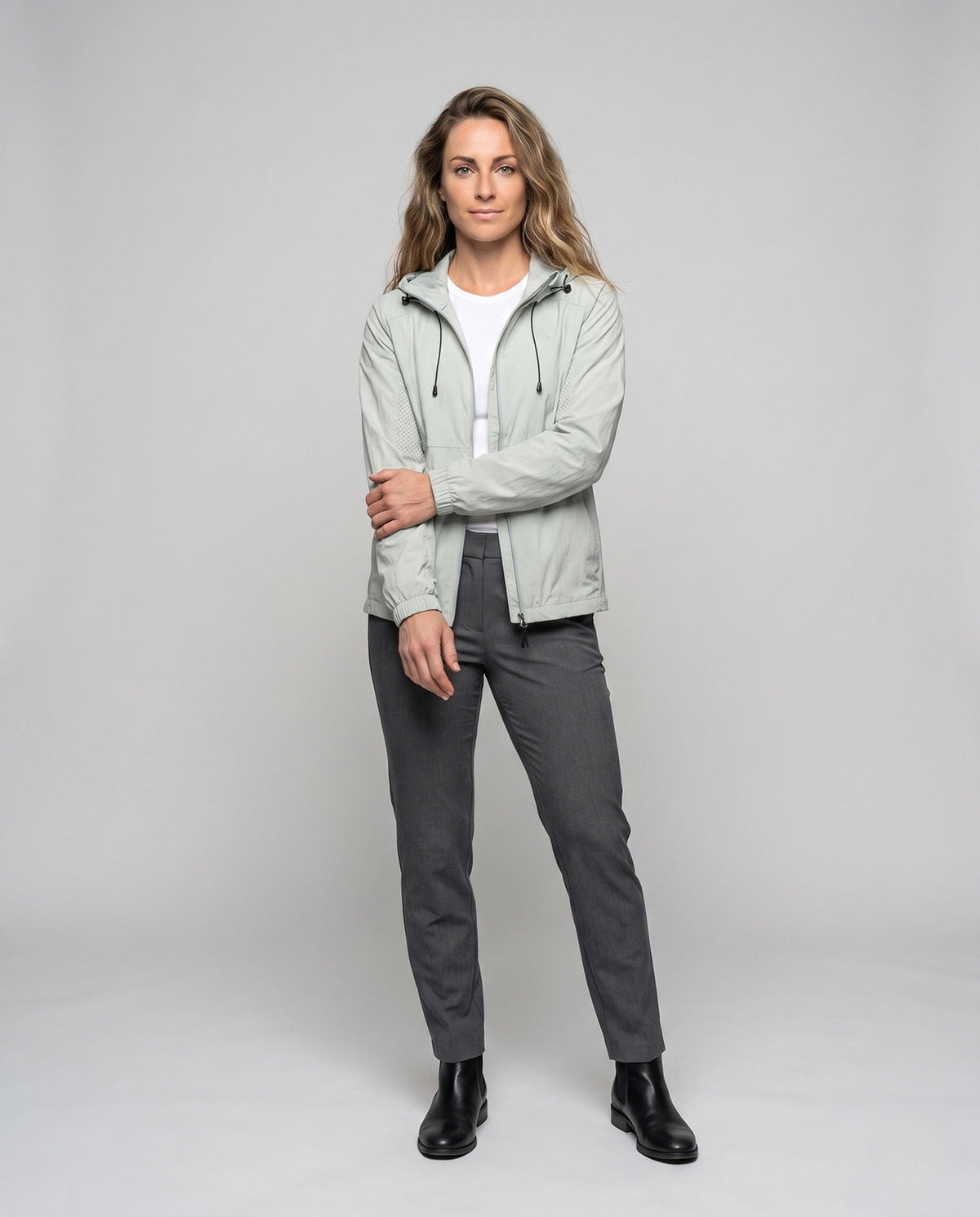 Women's Lightweight Windproof Transitional Jacket - Front View
