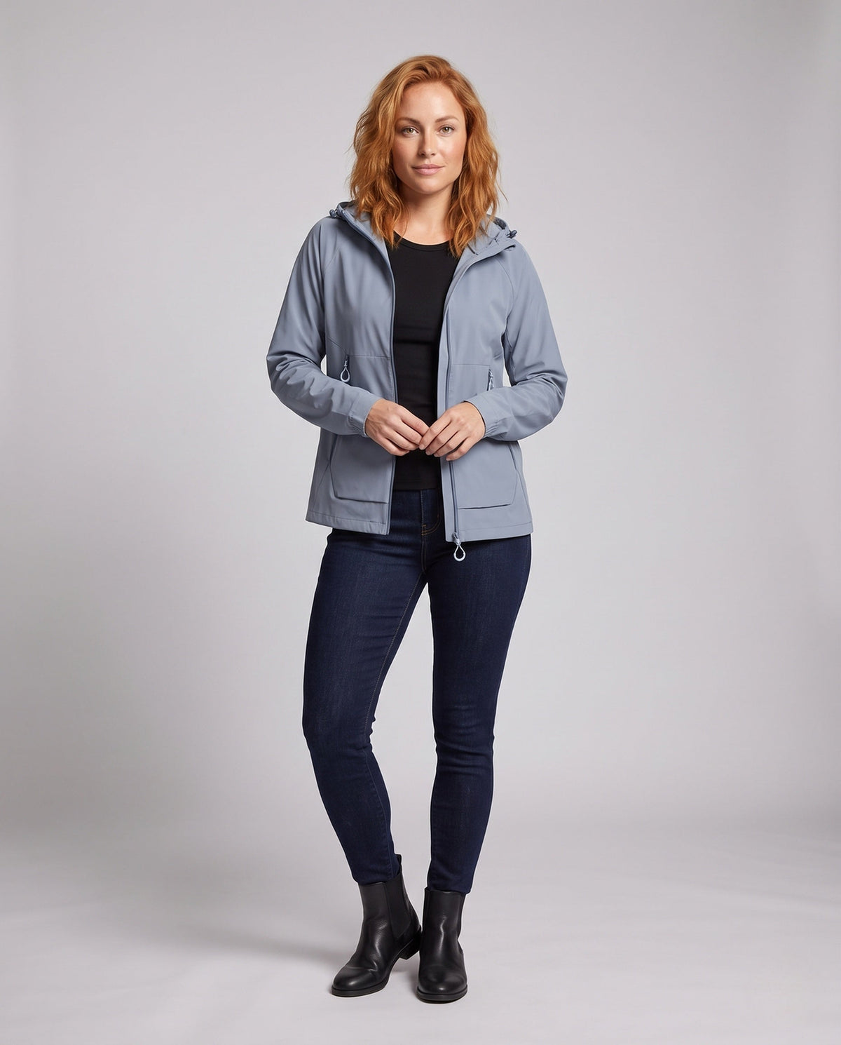 Women's UV Protection Jacket with Removable Hood - Front View