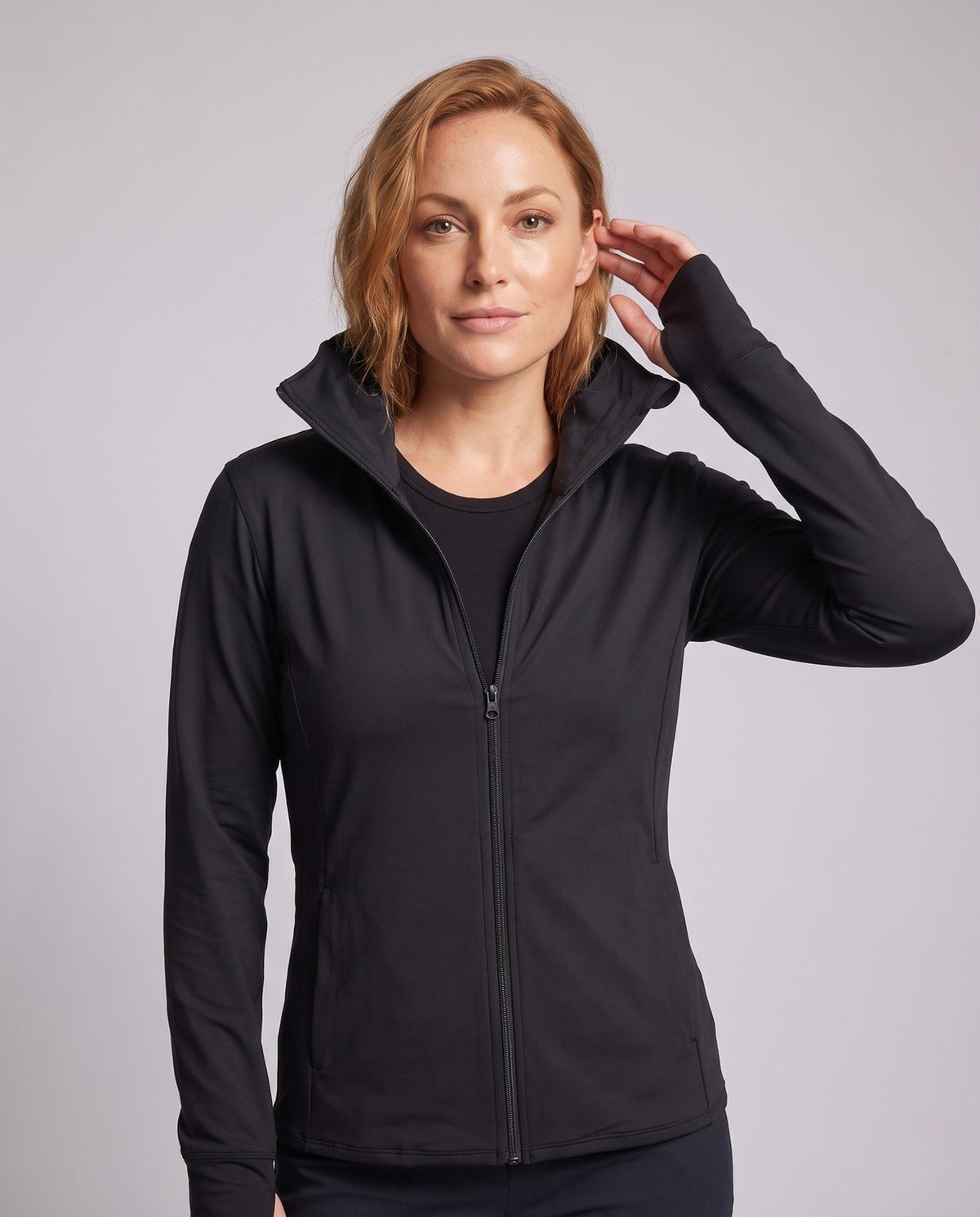 Women's Breathable Hoodie with UV Protection - Upper Body View