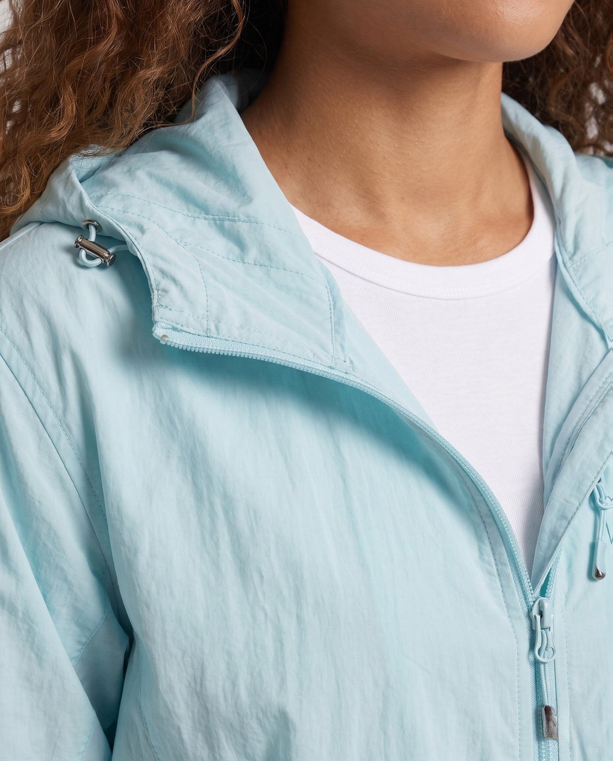 Women's Breathable and Water-Repellent UV Protection Jacket - Close-Up Detail