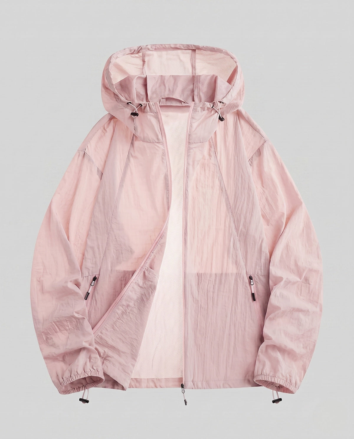 Women's Breathable Windbreaker Jacket with Adjustable Hood