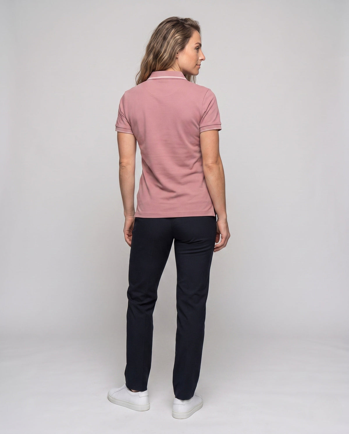 Women's Breathable Polo Shirt with Cooling Technology - Back View
