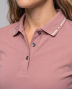 Women's Breathable Polo Shirt with Cooling Technology - Close-Up Detail