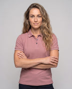 Women's Breathable Polo Shirt with Cooling Technology - Upper Body View