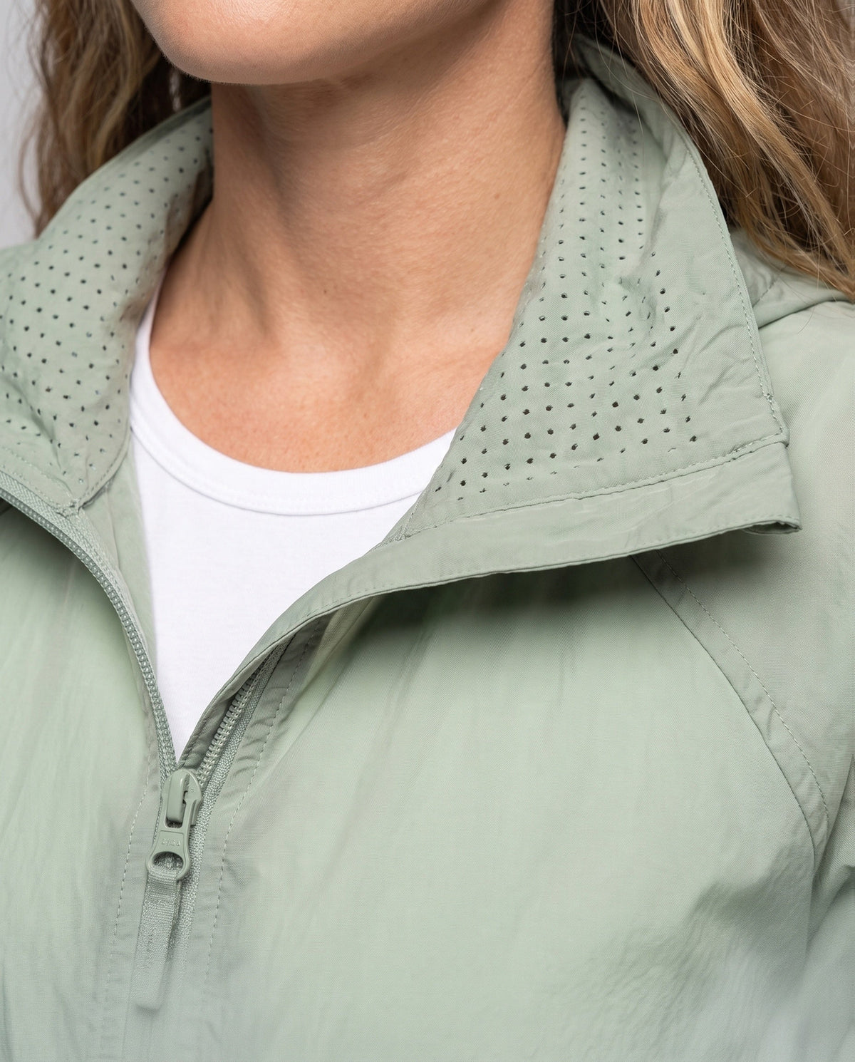 Women's Functional Rain Jacket with Breathable Membrane - Close-Up Detail