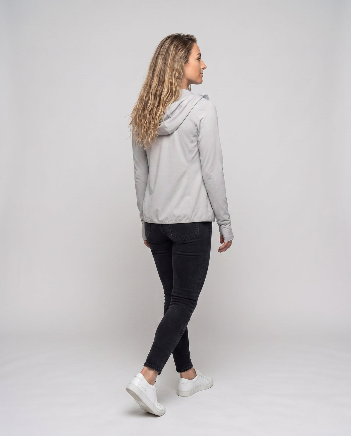 Women's Functional UV Protection Jacket with Highly Elastic Material - Back View