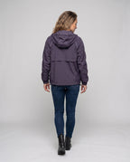 Women's Functional Jacket with Breathable Inserts and Adjustable Hood - Back View