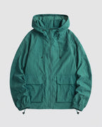 Women's Functional Jacket with Breathable Inserts and Adjustable Hood