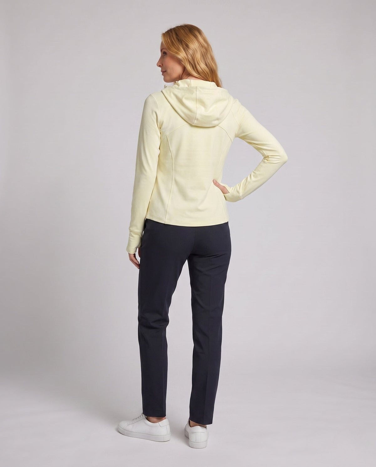 Women's Functional Jacket with UV Protection and Adjustable Hood - Back View