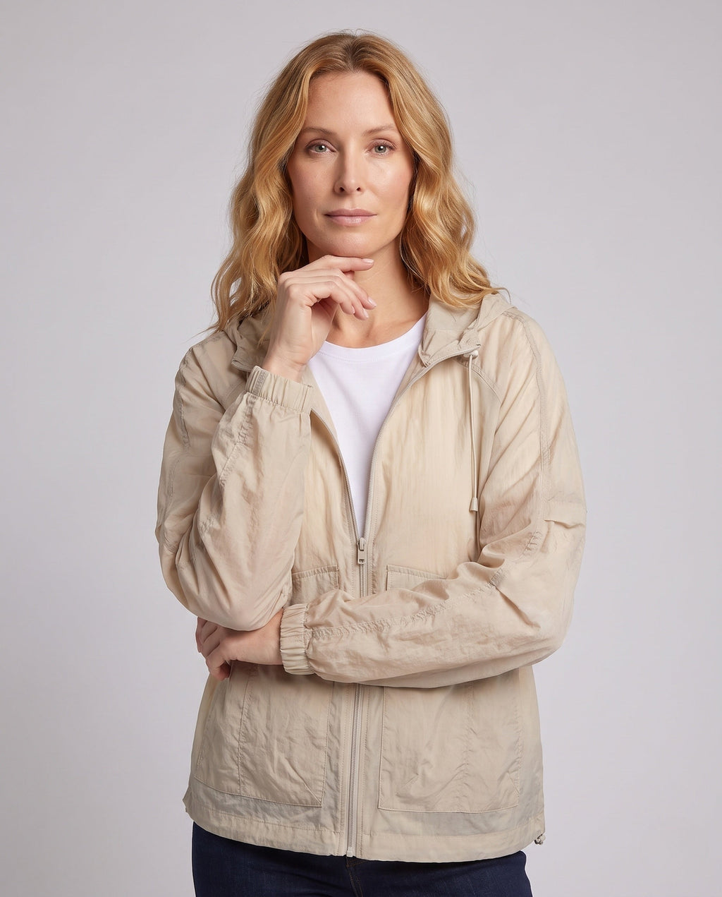 Women's Casual and Functional Transition Jacket - Upper Body View