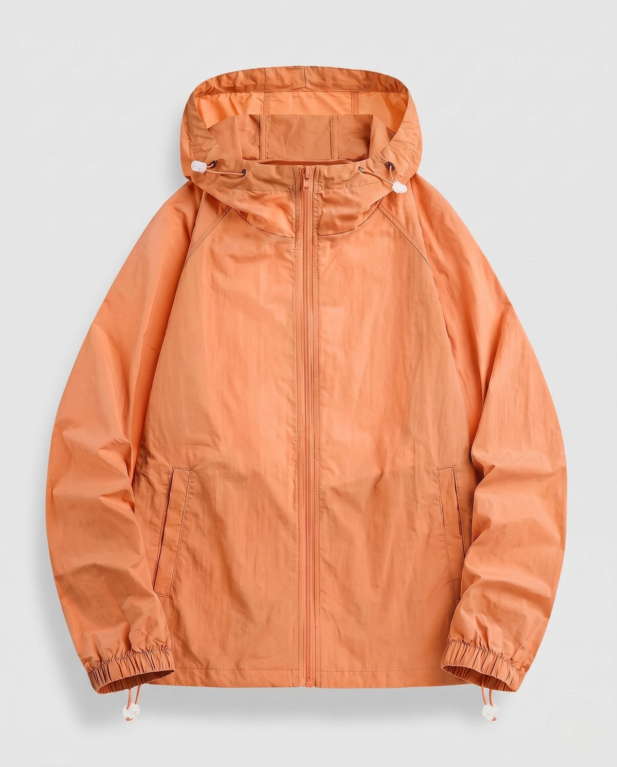 Women's Lightweight Windbreaker Jacket with Adjustable Waistband