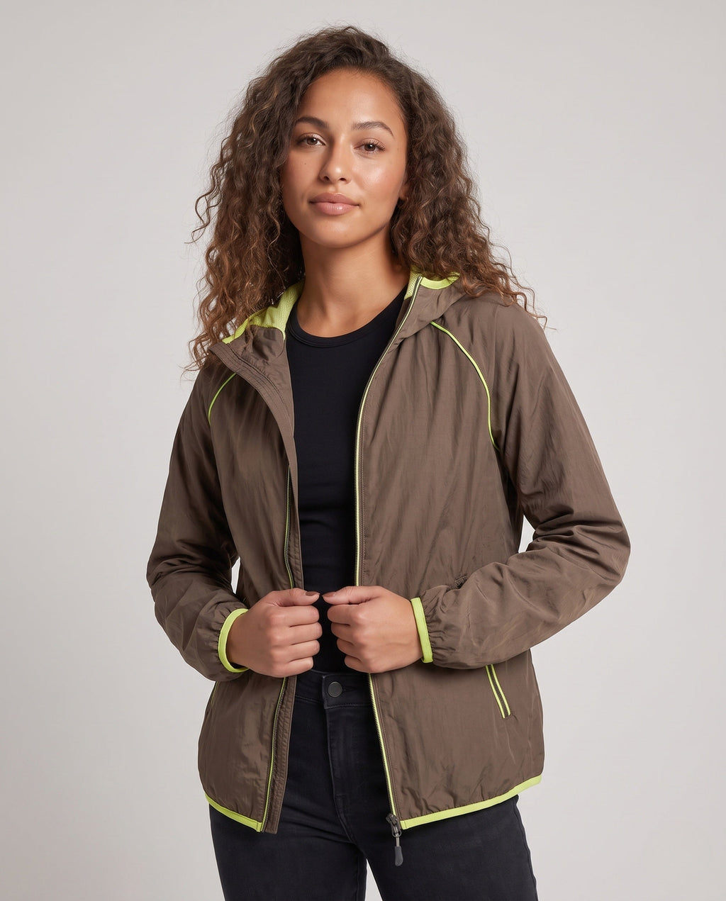 Women's Lightweight Windproof Jacket - Upper Body View