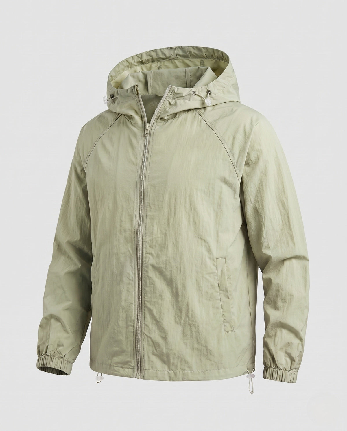 Women's Lightweight Windbreaker with Adjustable Hood Design