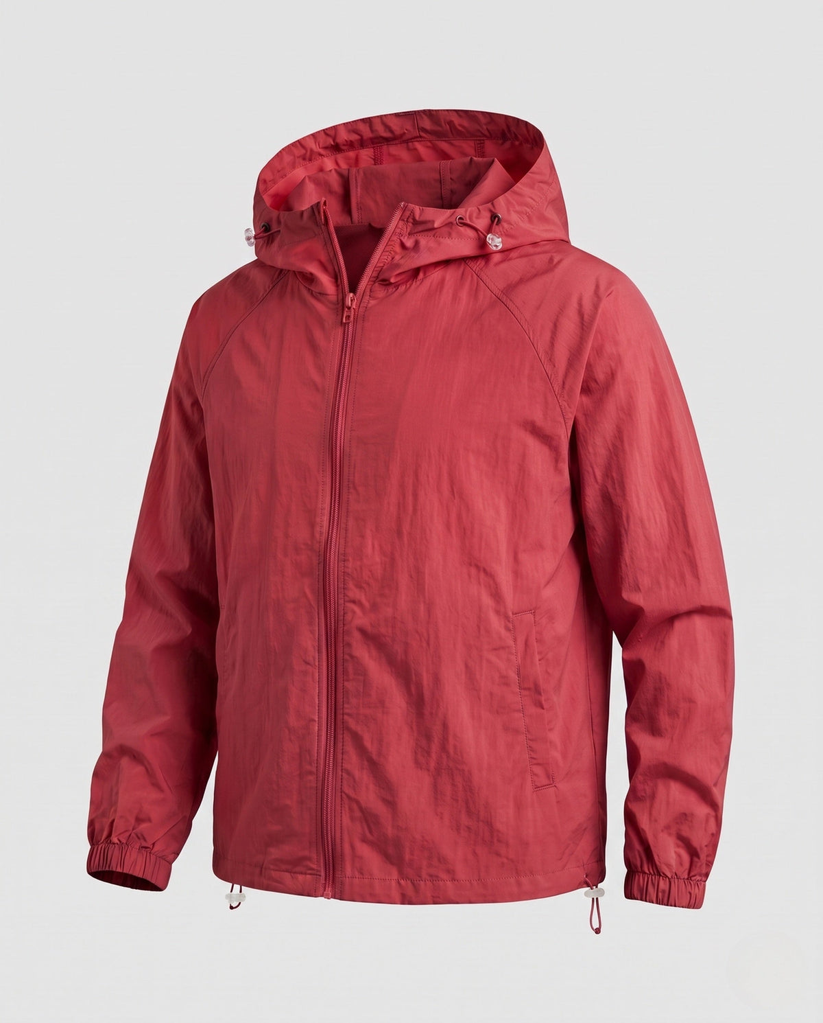Women's Lightweight Windbreaker with Adjustable Hood Design